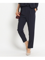 [L]エスポワールサテンタックパンツ/ブルー系(094)