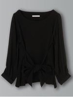 ・フロントリボンプルオーバー/オフホワイト