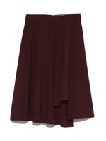 【emmi atelier】アシンメトリーフレアスカート/BLK