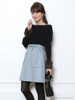 BIGポケットスカート/ライトブルー