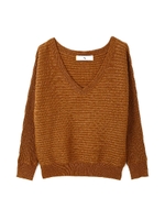 リブラメドルマンニット/ブラウン(050)