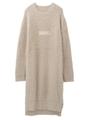 SHAGGY KNIT DRESS/ベージュ