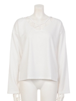 VネックカットTOPS/WH