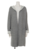 【chille anap】ダブルフェイスフーディガン/GRY