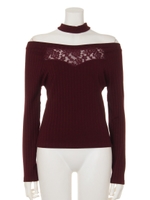 デコルテレーシーフェイクチョカーTOPS/グレー