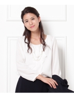 ラッフルシフォンブラウス/オフホワイト(003)