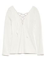 【emmi yoga】レースアッププルオーバー/OWHT