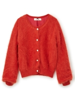 アンゴラカラーカーデ/オフホワイト