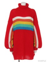 RAINBOW KNIT/RED