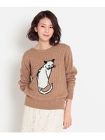 キャットリブニット/オフホワイト(503)