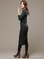 【WEB限定】Reストレッチカラータイトスカート/ブラック