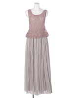 Late Summerロングワンピース/ベージュ