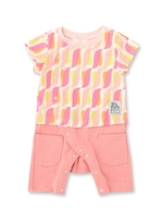 [70サイズ限定]小鳥柄ロンパース/ラズベリーピンク(173)