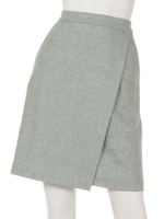 ツイードラップ風SK/グリーン