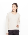 ポンチVネックプルオーバー/ライトベージュ(051)