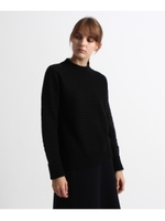 編み柄MIXバルキーニット/ブラック(019)