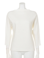 【小泉里子さん着用】ボートネックドルマンKT/ブラック