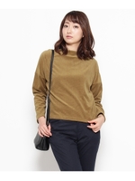 ボトルネックベロアプルオーバー/ベージュ系(055)