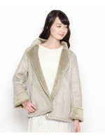 フェイクムートンライダースジャケット/ライトグレー(011)