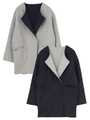 RIVERSIBLE DOUBLE POCKET WOOL CO/NVY