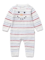 ‘ベビモコ’ボーダースノーマンbabyロンパース/RAINBOW