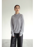 【AZUL by moussy】ウォッシャブルソフトタッチボリュームスリーブプルオーバー/T.GRY