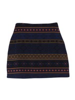 ネイティブボーダー台形スカート/ブルー