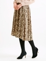 レオパード柄フレアースカート/ブラウン柄