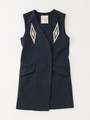 CHIMAYO ロングベスト/NAVY
