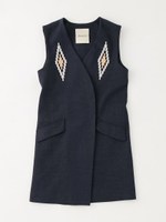 CHIMAYO ロングベスト/NAVY