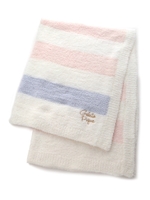 ‘パウダー’トリムボーダーブランケット/PNK