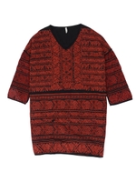 【La】メッシュエンブロイダリーワンピース/ブルー