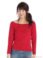 オフショルニット/ブラック