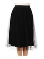 レイヤードプリーツスカート/BLACK