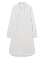 裾スリットシャツワンピース/WHITE