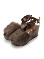 COMING ATTRACTIONS ファーサンダル/ダークブラウン(043)