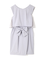 PLEATED COCOON DRESS/ネイビー(120)