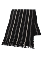 モノトーンストライプマフラー/ガンメタリック(318)