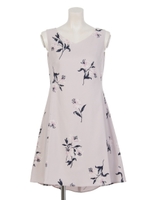 オリジナルリリー柄ワンピース/ベージュ