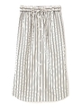 ジョーゼットストライプスカート/ホワイト(031)