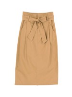 ウエストリボンタイトスカート/ブラック