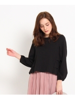 起毛ポンチティアードプルオーバー/チャコールグレー(014)