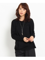 裾シルクニットカーディガン/オフホワイト(003)