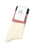 メランジ配色ソックス/ホワイト(501)