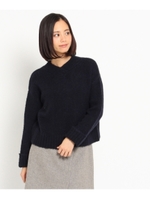 【WEB限定プライス】ふわもこVネックニット/ブルー系(095)