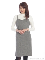 ラメツイードキャミワンピ/ブラック