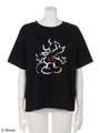 Mickey シルエットT/S/WHT
