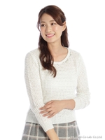 ラメモヘアニット/イエロー