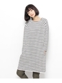 リップルベロアボーダーワンピース/ホワイト(301)