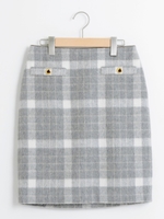 Jビーバータータンチェックスカート/L/グレー